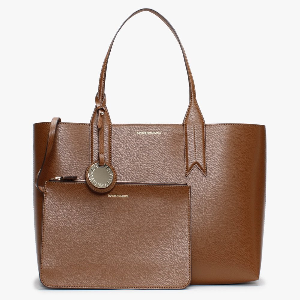 Frida Tobacco & Black Textured Shopper Bag