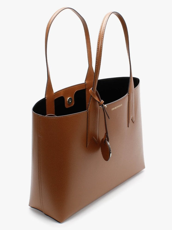 Frida Tobacco & Black Textured Shopper Bag