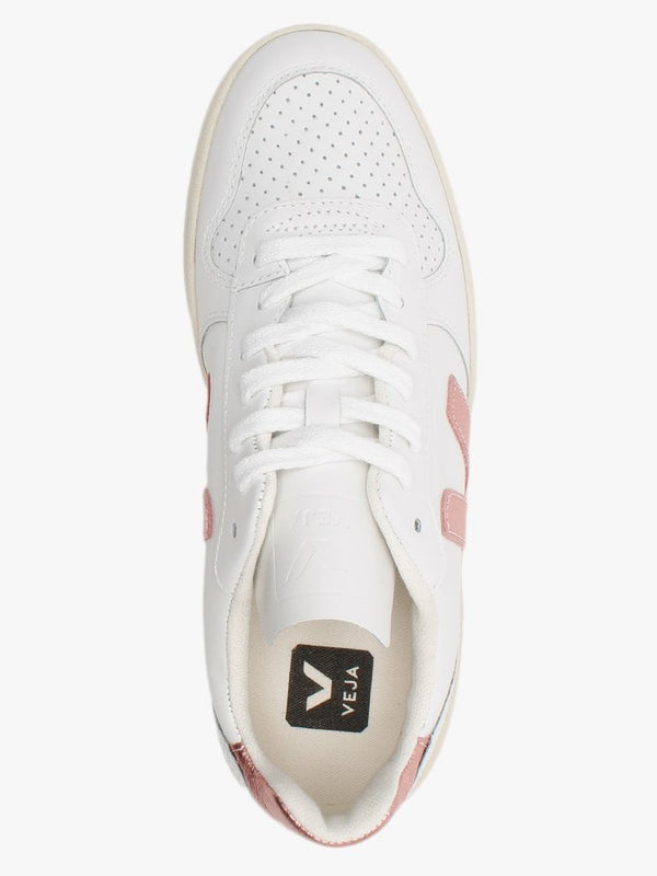V-10 Leather Extra White Nacre Trainers