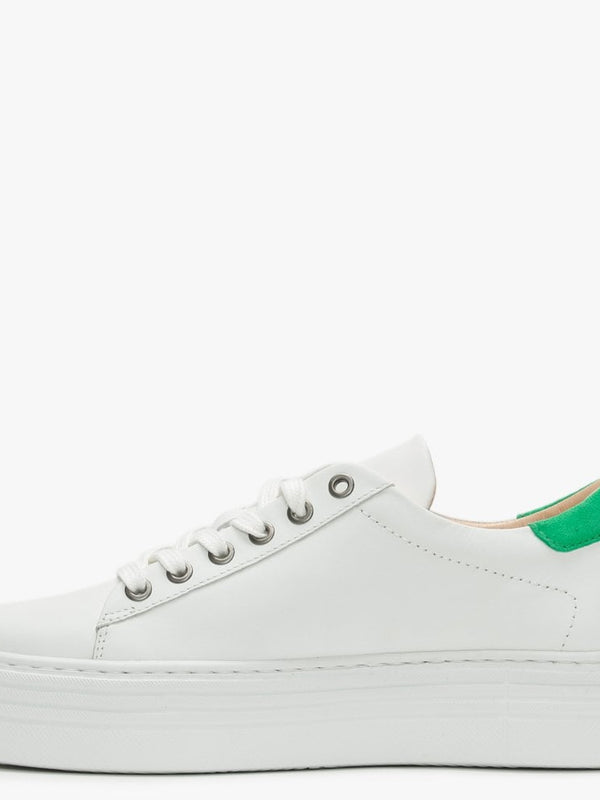 Mewflash Green Suede Flatform Trainers