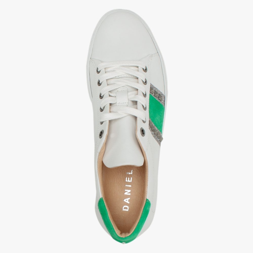 Mewflash Green Suede Flatform Trainers