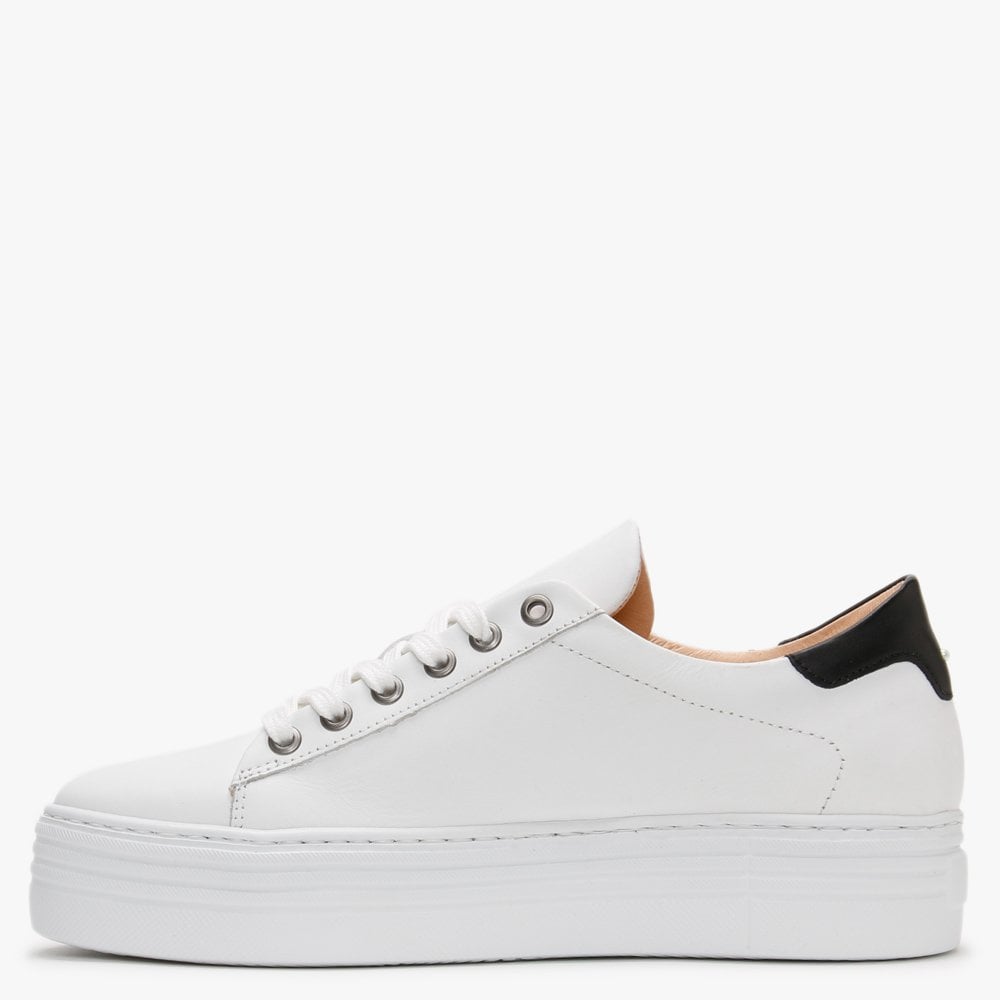 Mewflash Zebra Leather Flatform Trainers