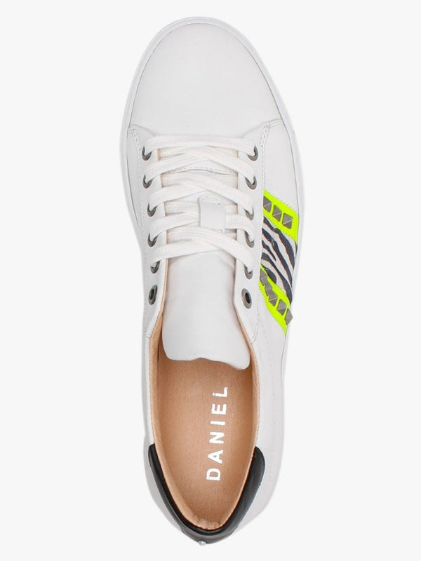 Mewflash Zebra Leather Flatform Trainers