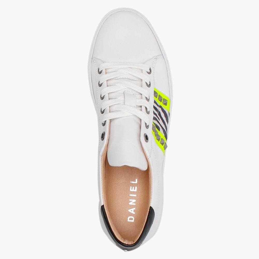 Mewflash Zebra Leather Flatform Trainers