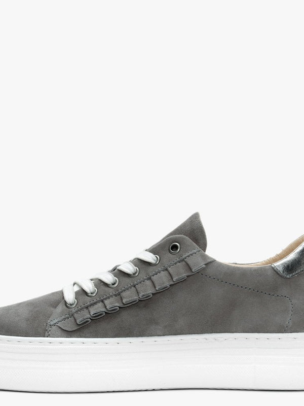 Mewfrill Grey Suede Flatform Trainers