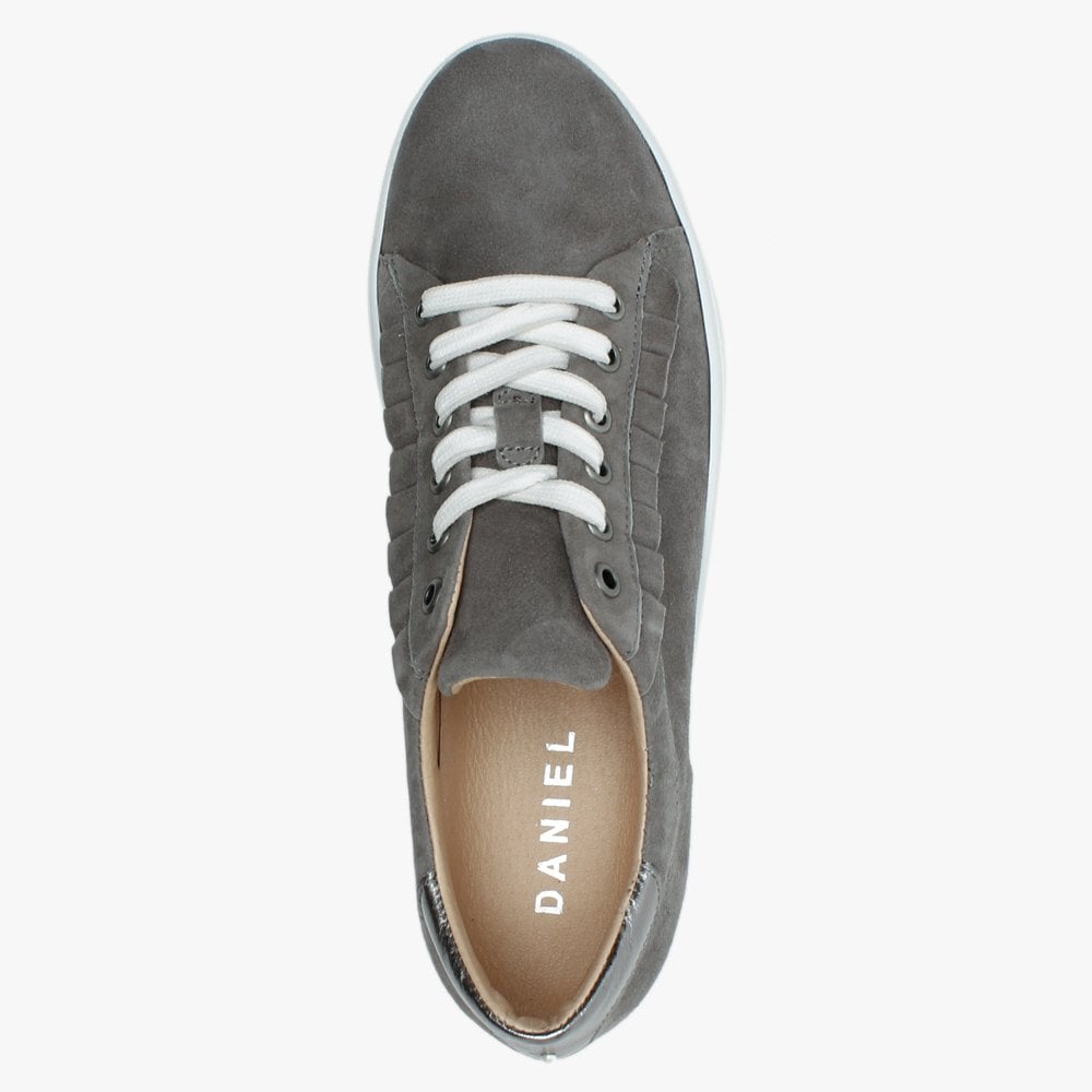Mewfrill Grey Suede Flatform Trainers
