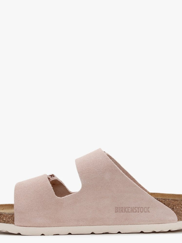 Arizona Light Rose Suede Two Bar Mules