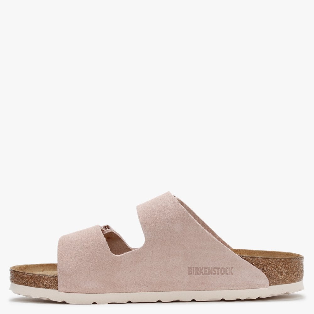 Arizona Light Rose Suede Two Bar Mules