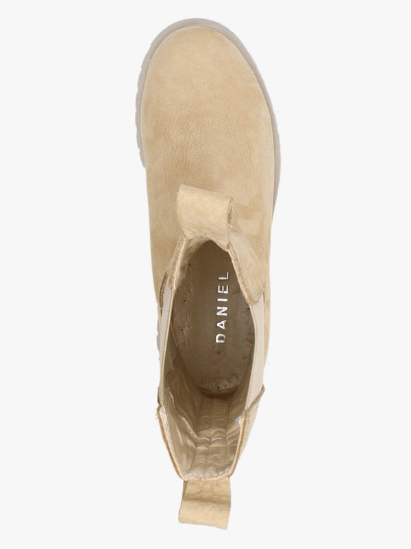 Izette Beige Tumbled Leather Tall Chelsea Boots