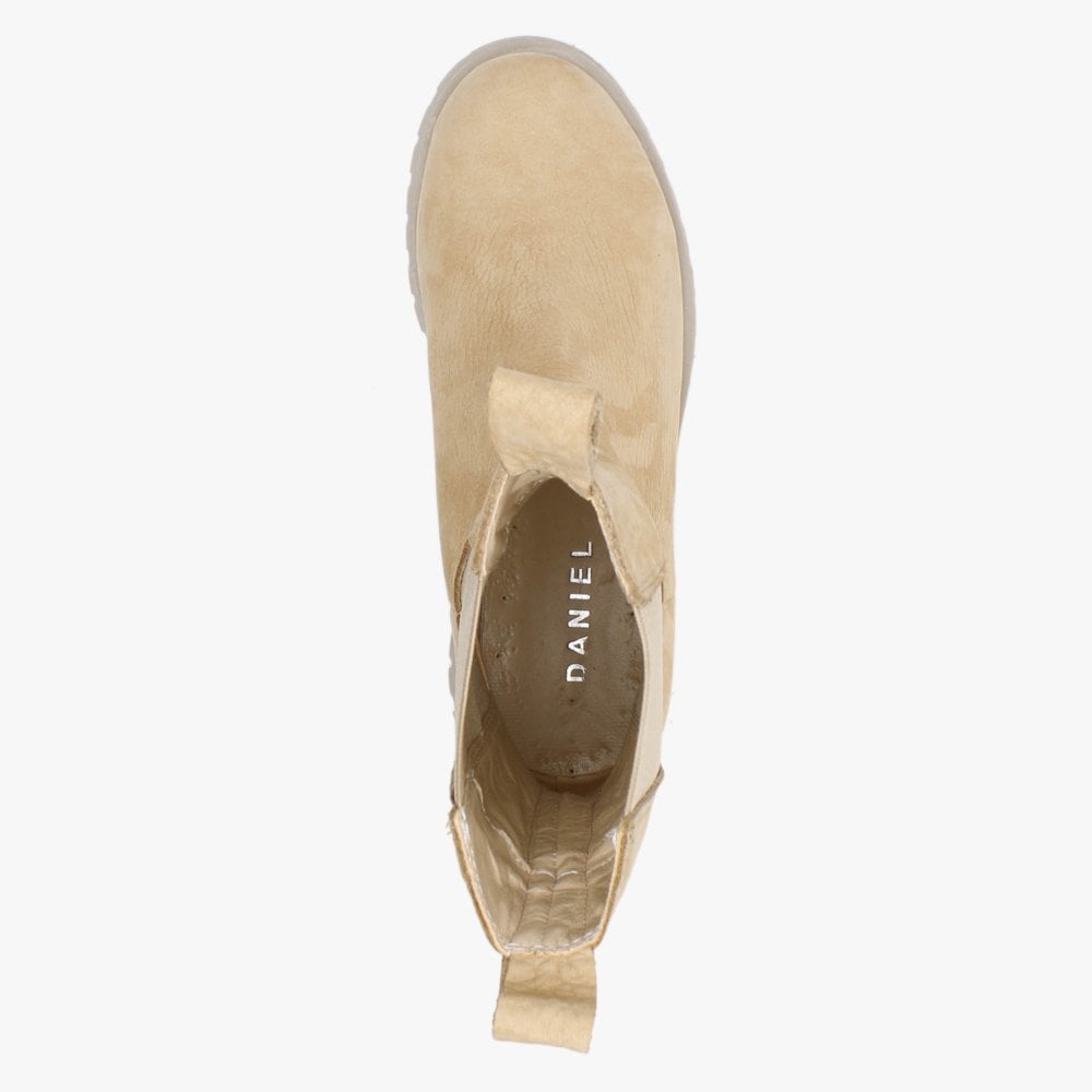 Izette Beige Tumbled Leather Tall Chelsea Boots
