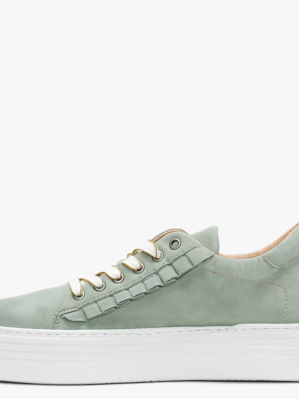 Mewfrill Khaki Suede Flatform Trainers