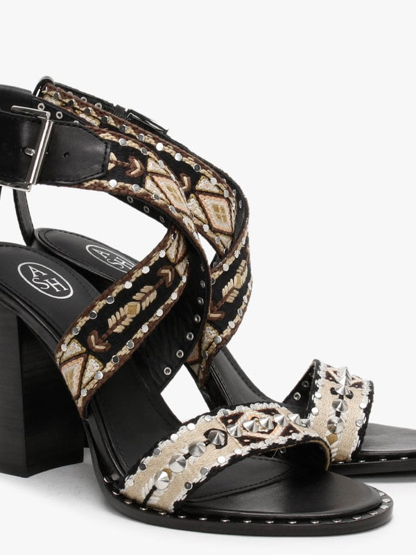 Lullaby Bis Multicoloured Tapestry Heeled Sandals