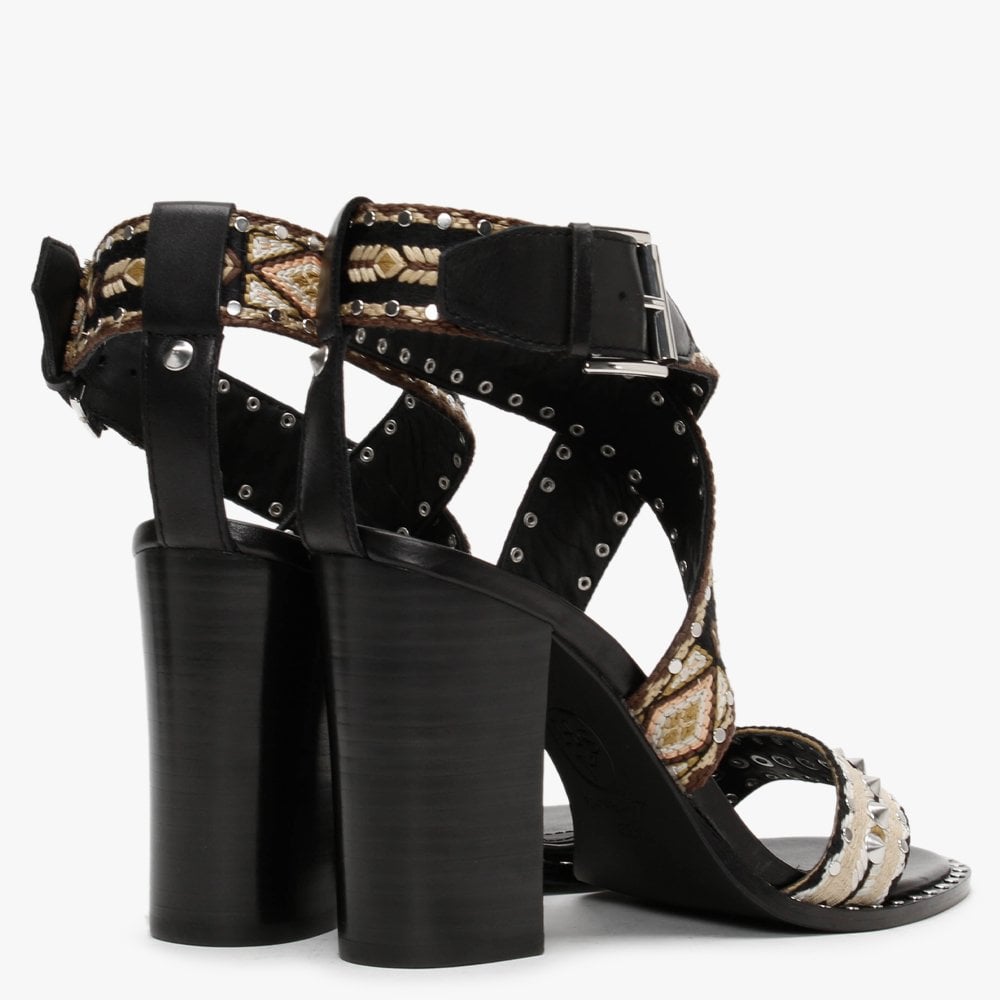 Lullaby Bis Multicoloured Tapestry Heeled Sandals