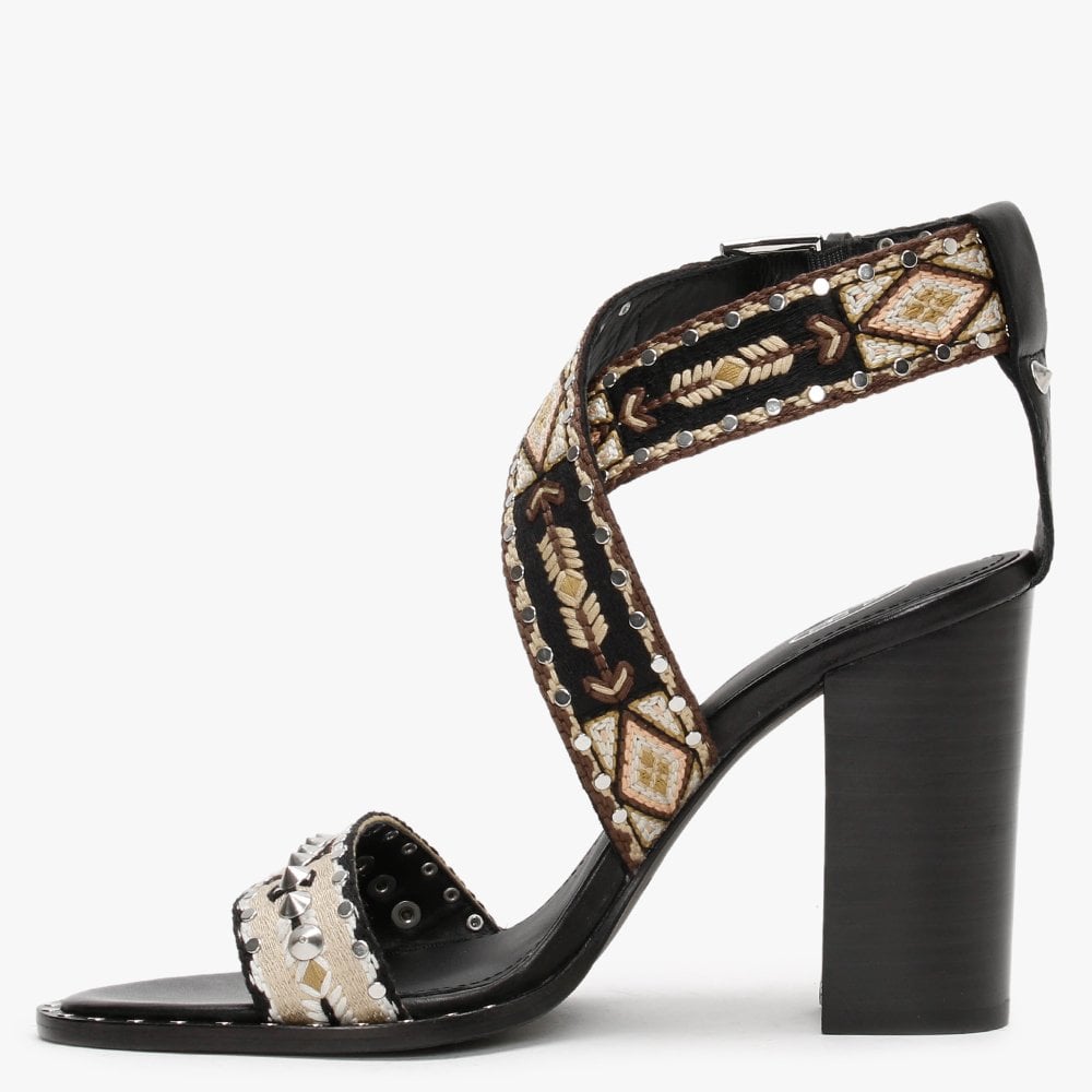 Lullaby Bis Multicoloured Tapestry Heeled Sandals