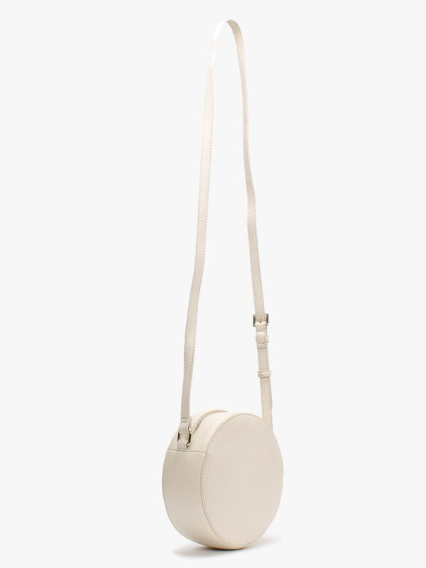 Gella Cream Perforated Round Shoulder Bag