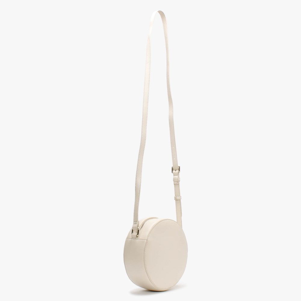 Gella Cream Perforated Round Shoulder Bag