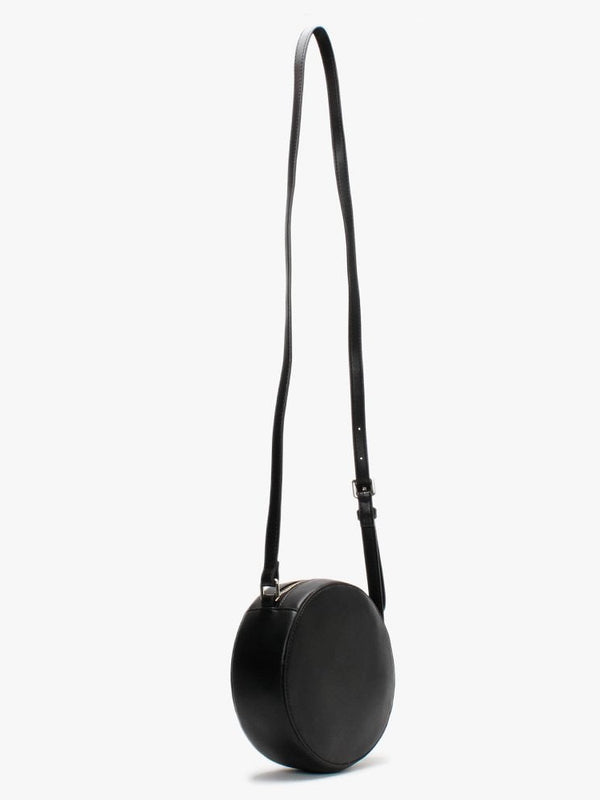 Gella Black Perforated Round Shoulder Bag