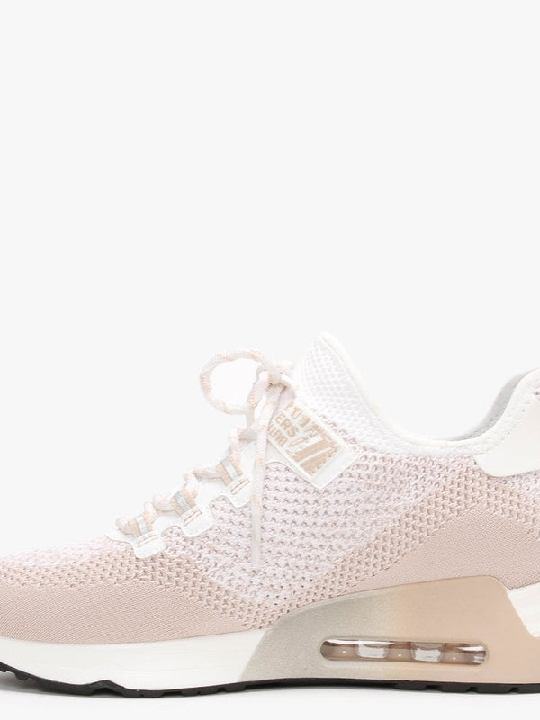 Look Pink Salt & White Knitted Trainers