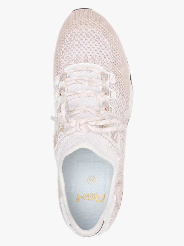 Look Pink Salt & White Knitted Trainers