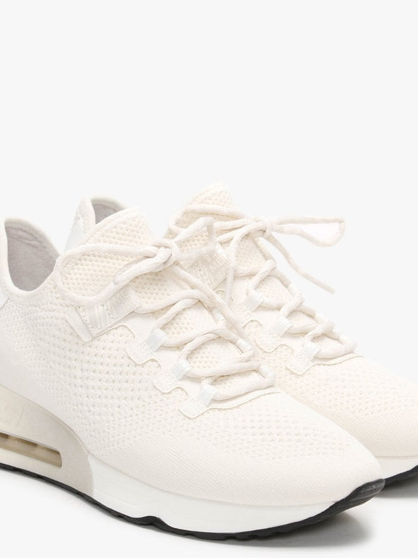 Look Off White Knitted Trainers