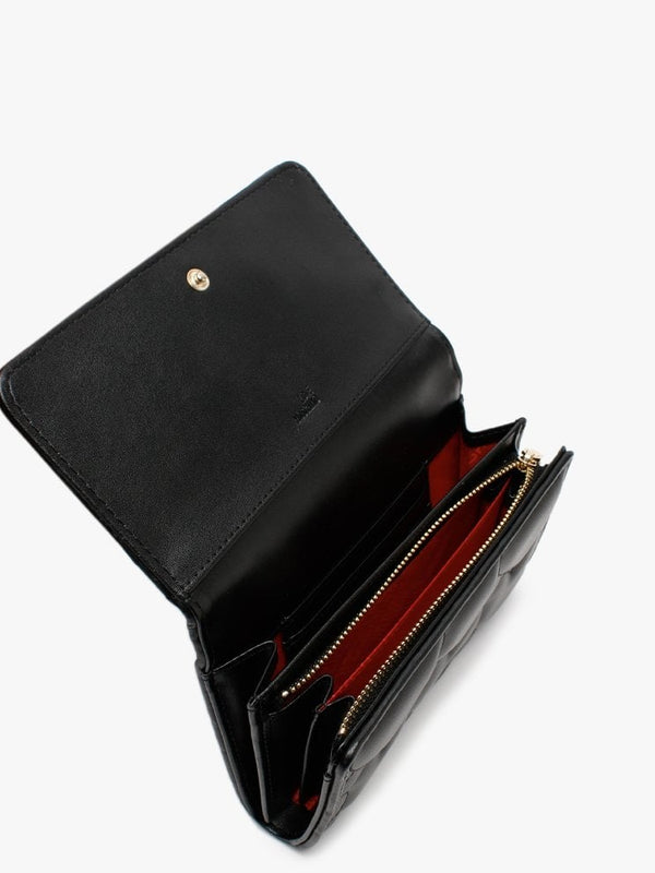 Ellen Black Quilted Heart Wallet