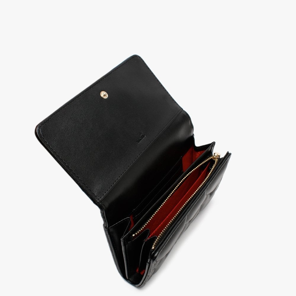 Ellen Black Quilted Heart Wallet