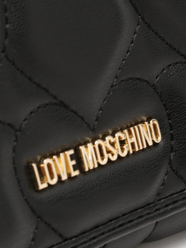 Ellen Black Quilted Heart Wallet