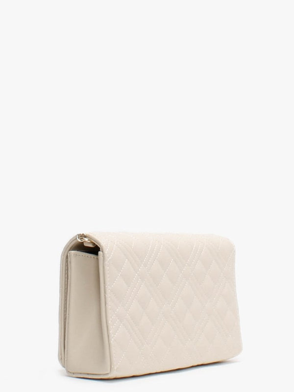 Jill Cream Diamond Quilt Cross-Body Bag