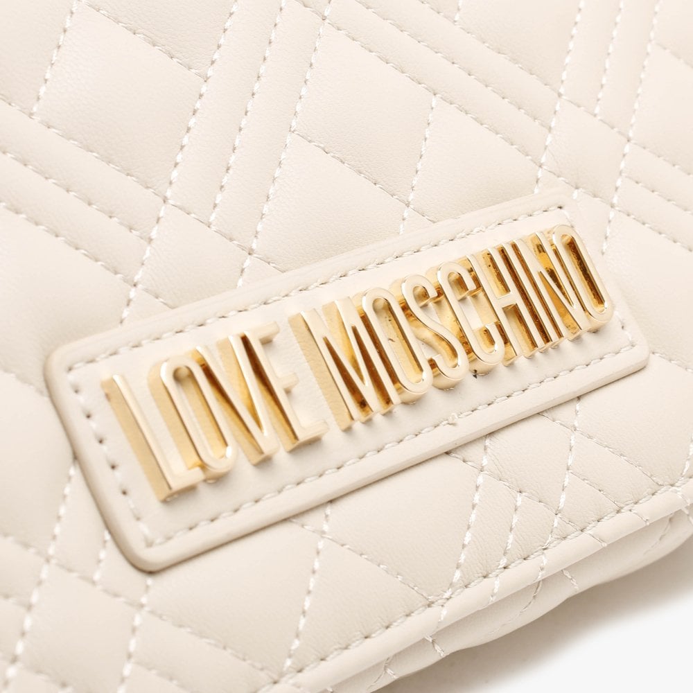 Jill Cream Diamond Quilt Cross-Body Bag