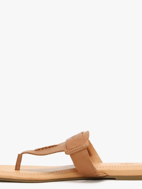 Gaila Tan Leather Flip Flops
