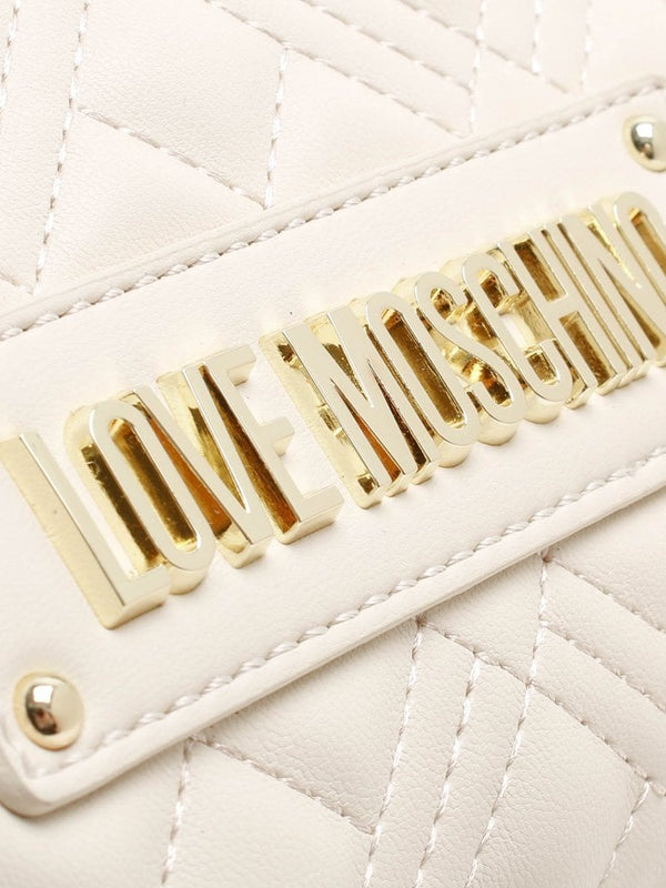 Buffay Cream Diamond Quilt Shoulder Bag