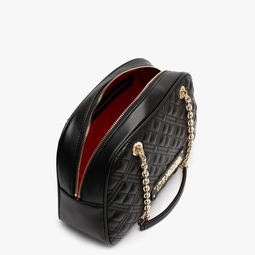 Buffay Black Diamond Quilt Shoulder Bag