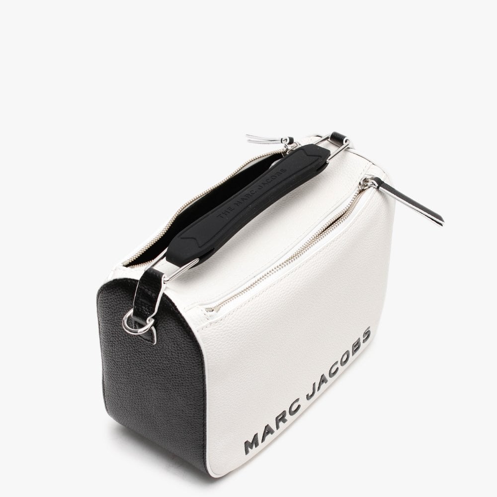 The Colourblock SoftBox White Leather Cross-Body Bag