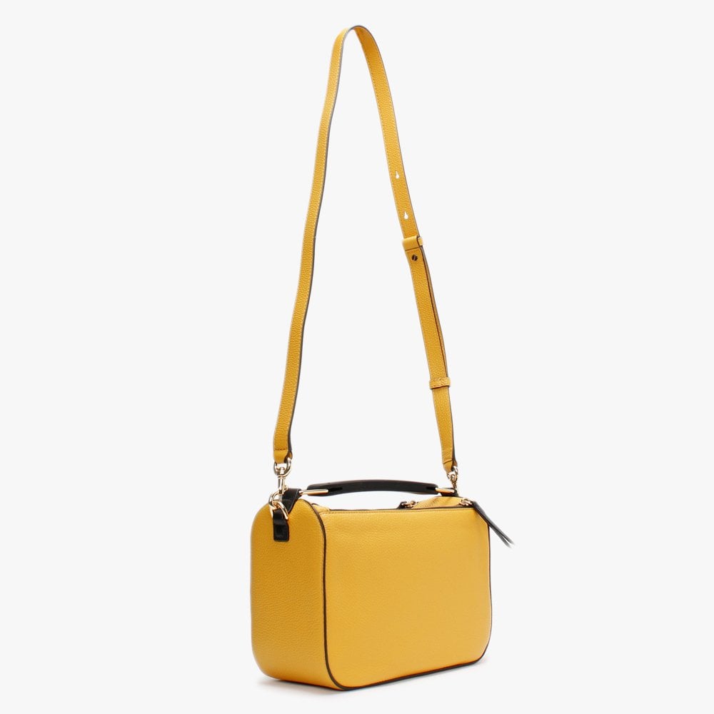 The SoftBox Gold Orchre Leather Cross-Body Bag