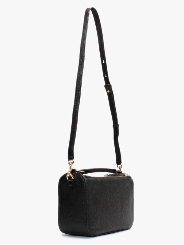 The SoftBox Black Leather Cross-Body Bag
