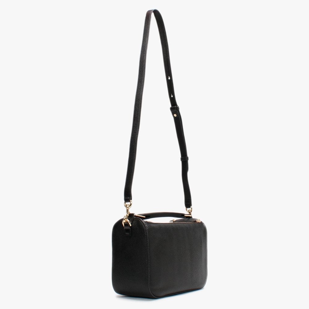 The SoftBox Black Leather Cross-Body Bag