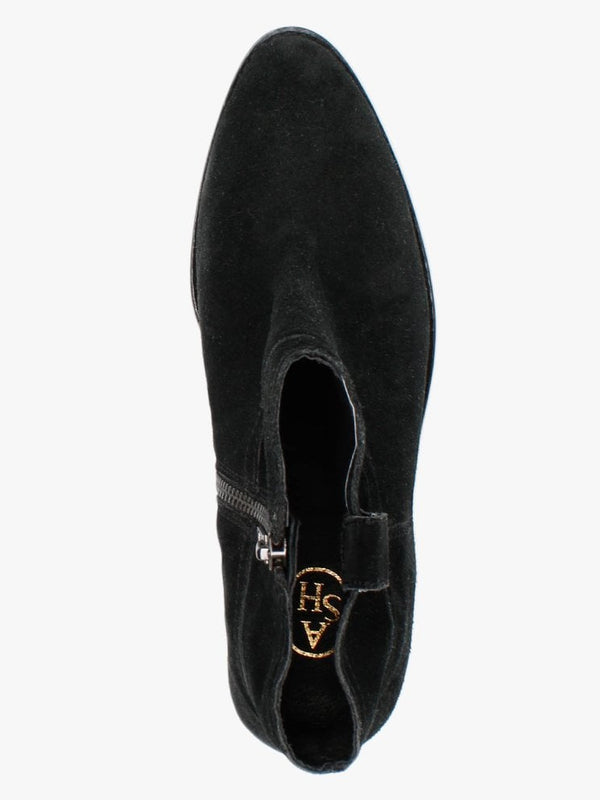 Ivana Black Suede Western Ankle Boots