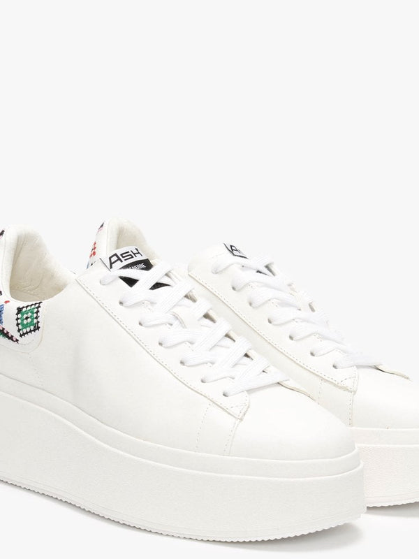 Moby Ethic Eco White Flatform Trainers