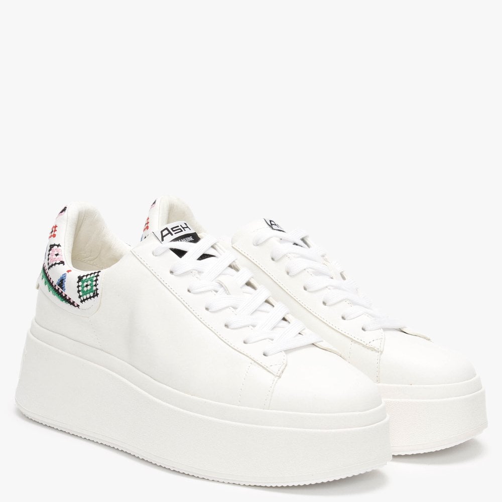 Moby Ethic Eco White Flatform Trainers