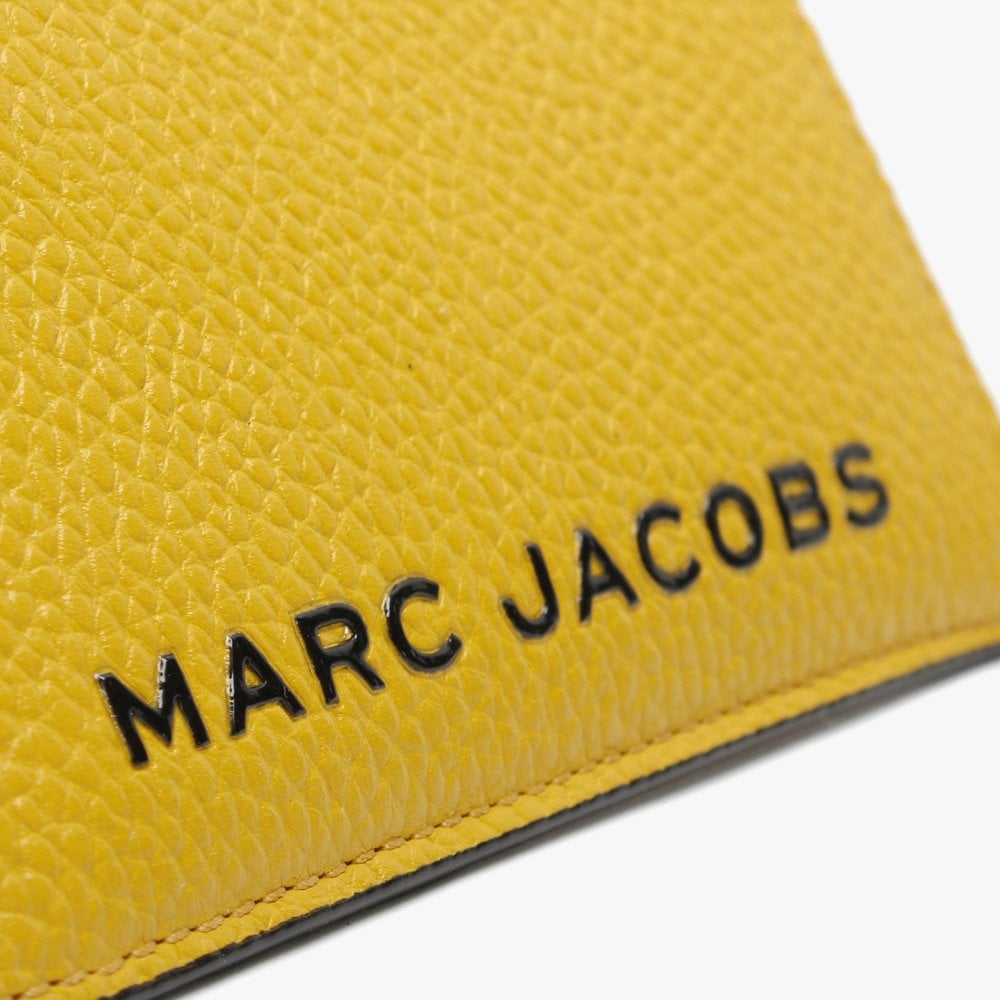 The Bold Small Gold Ochre Leather Top Zip Wallet