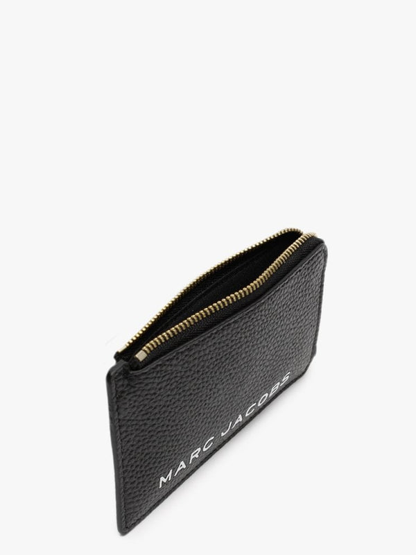 The Bold Small Black Leather Top Zip Wallet