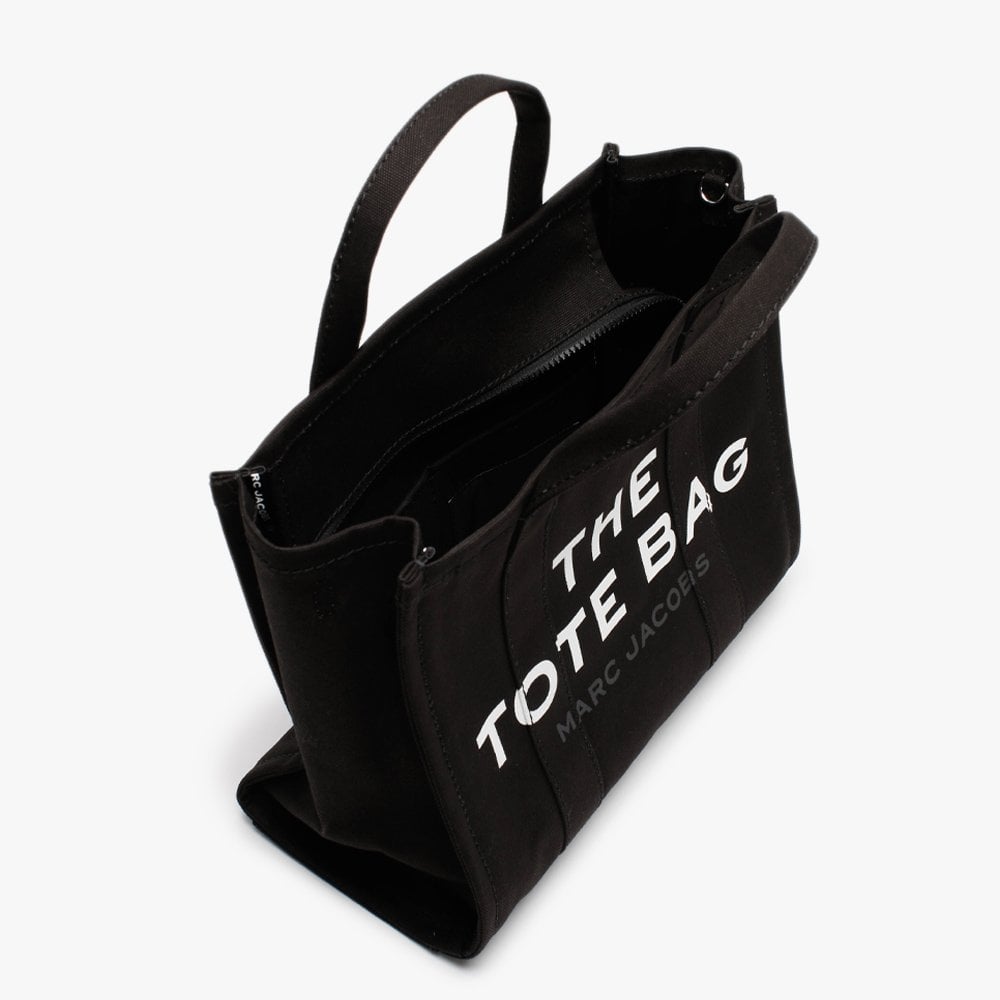 The Medium Traveler Black Canvas Tote Bag