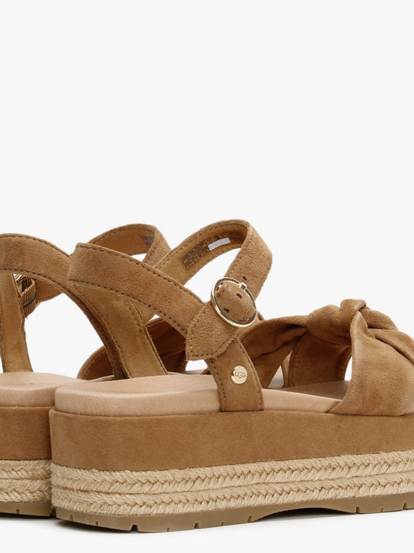 Trisha Chestnut Suede Platform Sandals