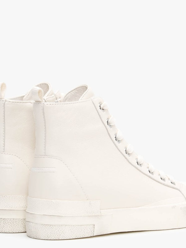 Ghilby Bis Off White Leather High Top Trainers