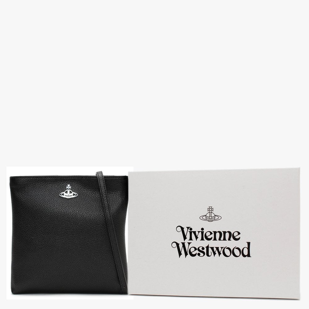 Johanna Vegan Square Black Cross-Body Bag