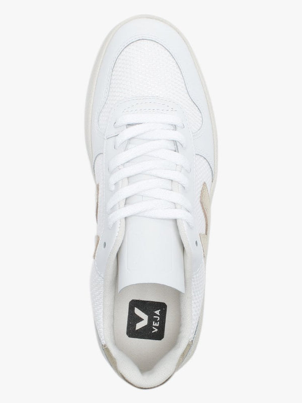 V-10 B-MESH White Gold Leather Trainers