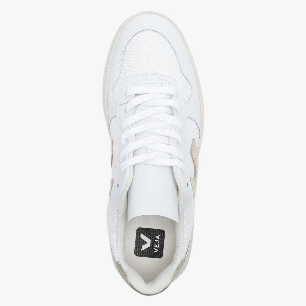 V-10 B-MESH White Gold Leather Trainers