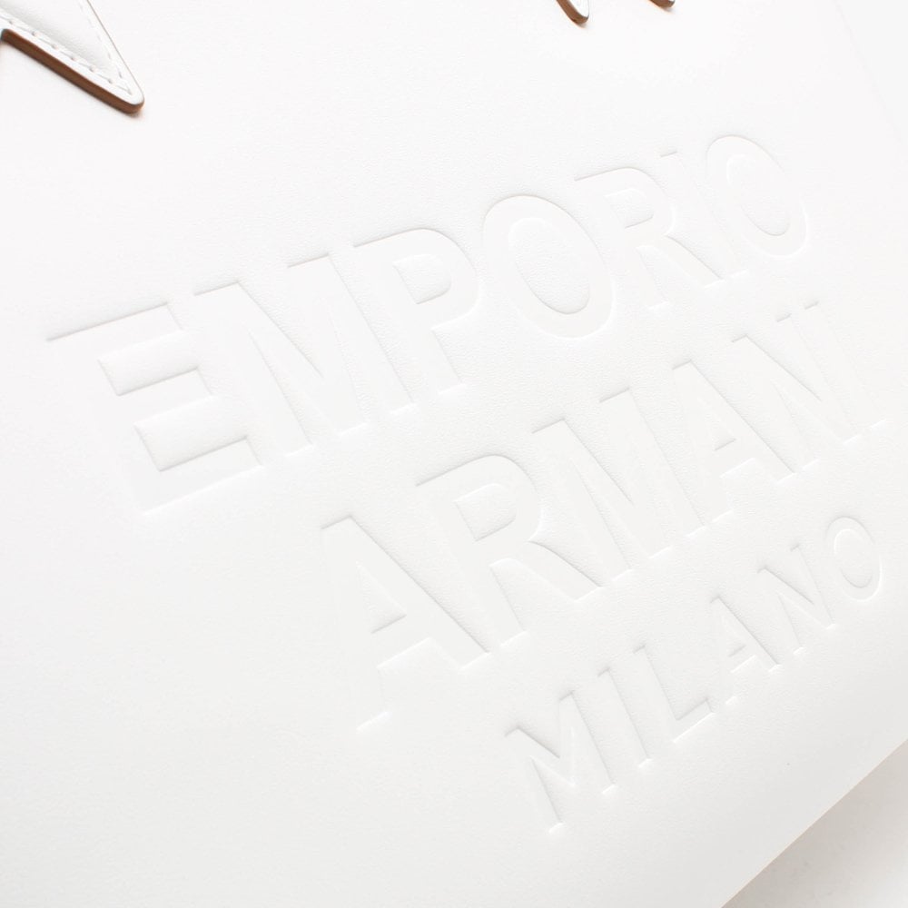 Logo White Shopper Bag