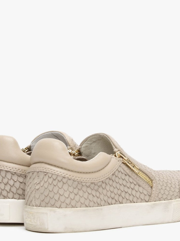 Intense Taupe Leather Reptile Pumps