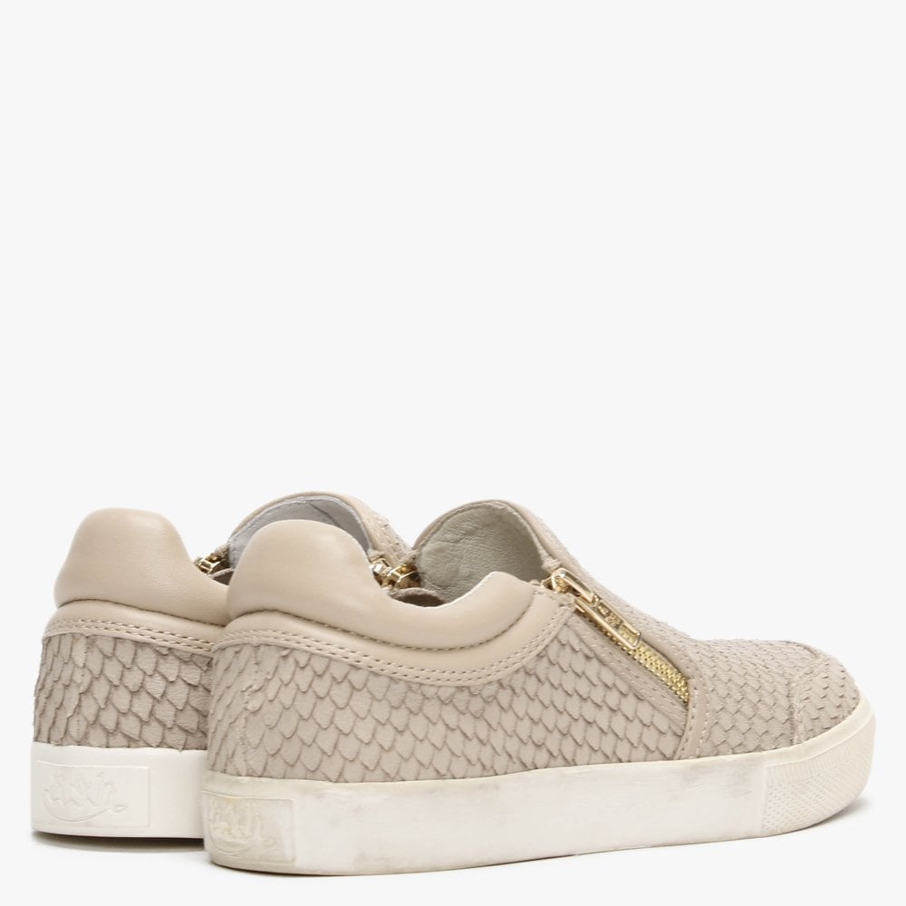 Intense Taupe Leather Reptile Pumps